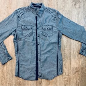 Men’s Buckle Button Up - Denim